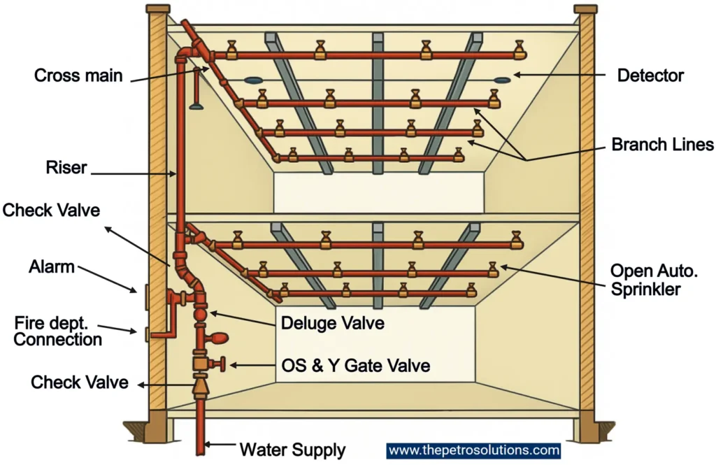 Diagram of Deluge Valve System
