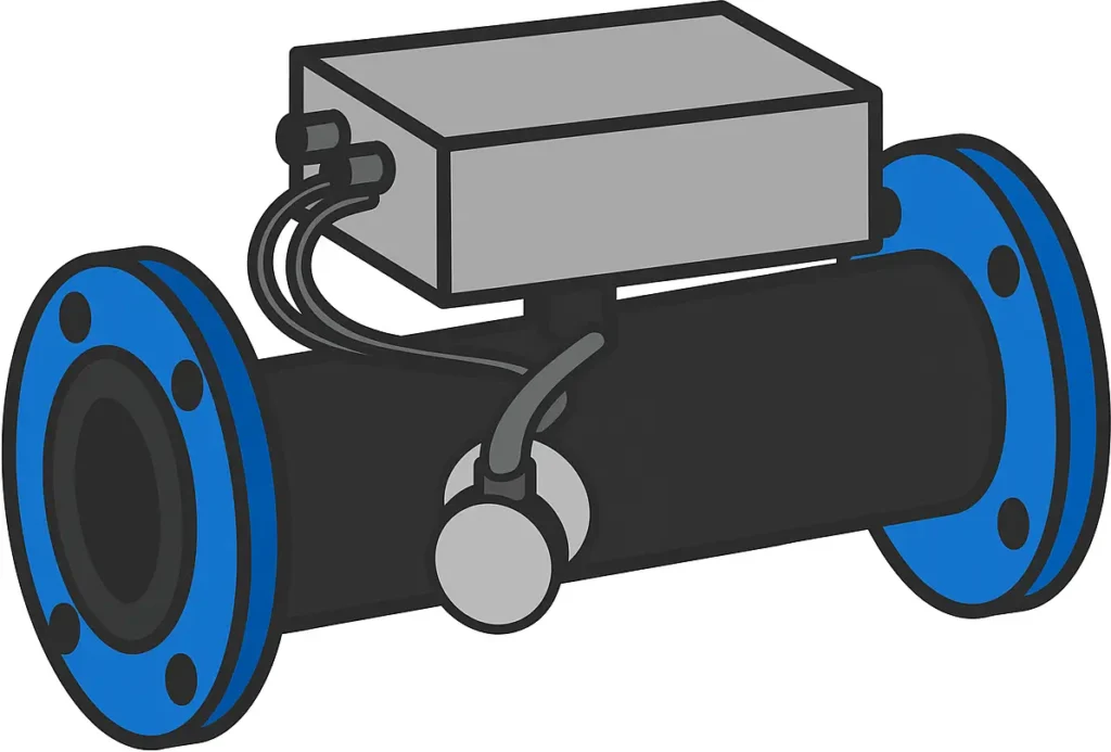 Diagram of Ultrasonic Flow Meter