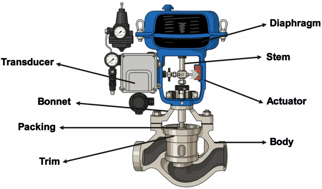 Main Parts of a Control Valve